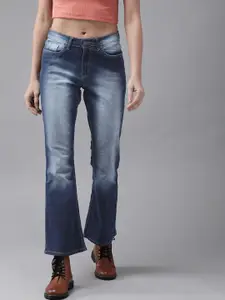 Roadster Women Navy Blue Bootcut High-Rise Clean Look Stretchable Jeans