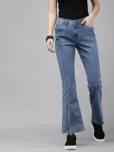 Roadster Women Blue Bootcut Mid-Rise Clean Look Jeans