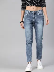 Roadster Women Blue Skinny Fit Mid-Rise Clean Look Jeans