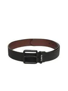 Levis Men Coffee Brown & Black Solid Reversible Leather Belt