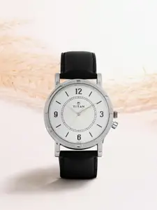Titan Men Silver-Toned Dial Watch 1639SL03