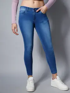 High Star Women Blue Slim Fit Mid-Rise Clean Look Stretchable Jeans