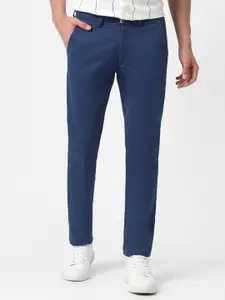 Urbano Fashion Men Blue Slim Fit Solid Regular Trousers