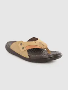 Woodland Men Camel Brown Leather Comfort Sandals