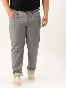 FEVER Men Grey Straight Fit Mid-Rise Clean Look Jeans