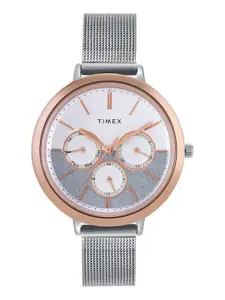Timex Women Silver-Toned Multifunction Analogue Watch - TWEL14504