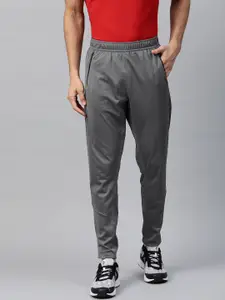 Reebok Men Charcoal Grey Speedwick Knitted Solid Training Track Pants