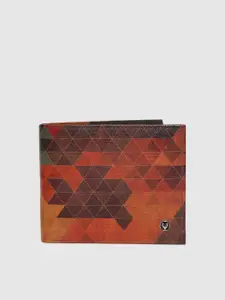 Allen Solly Men Multicoloured Printed Leather Two Fold Wallet