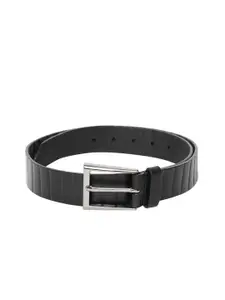 Allen Solly Allen Solly Men Black Textured Leather Belt