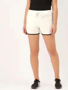 Rute Women White Solid High-Rise Regular Shorts