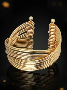 Rubans Gold-Plated Handcrafted Bangle-Style Bracelet