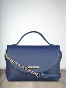 FLYING BERRY Navy Blue Solid Satchel