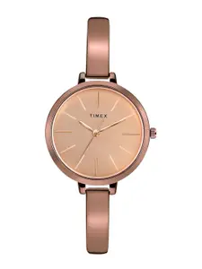Timex Women Rose Gold-Toned Analogue Watch - TWEL12813