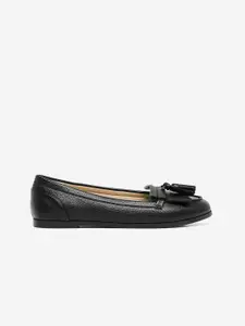 DOROTHY PERKINS Women Black Wide Fit Tasselled Loafers