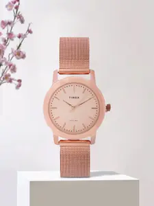 Timex Women Rose Gold-Toned Analogue Watch - TW000W111