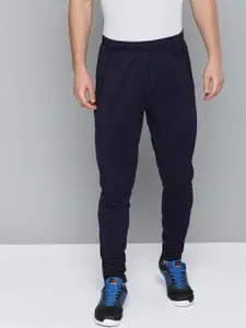Reebok Men Navy Blue Solid Slim Fit TS Speedwick Knitted Training Track Pants