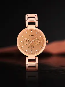 Timex Women Rose Gold-Toned Multifunction Analogue Watch - TW000X209