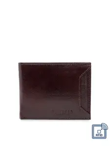 Teakwood Leathers Men Brown Textured Leather Wallet