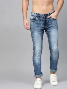 Roadster Men Blue Skinny Fit Mid-Rise Clean Look Acid Wash Stretchable Jeans