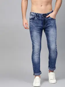 Roadster Men Blue Skinny Fit Mid-Rise Clean Look Acid Wash Stretchable Jeans