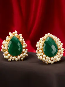 Peora Green Pear Shaped Studs