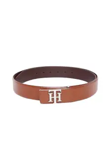 Tommy Hilfiger Men Tan Solid Leather Belt