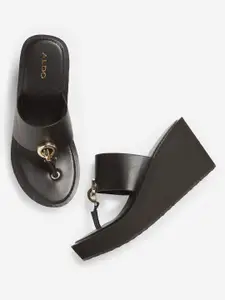ALDO Women Black Solid Sandals