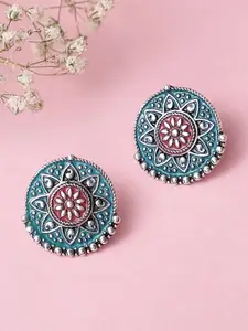 Rubans Silver-Plated Oxidised Handcrafted  Classic Studs