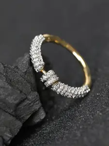 Priyaasi Gold-Plated AD-Studded Handcrafted Finger Ring