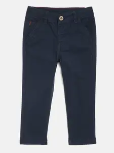 Mothercare Boys Navy Blue Solid Regular Fit Trousers