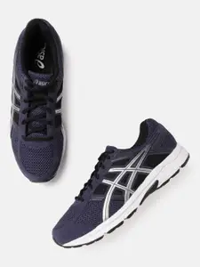 ASICS Men Navy Blue Woven Design Gel-Contend 5 Running Shoes