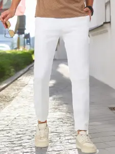 Urbano Fashion Men White Mid-Rise Clean Look Stretchable Jogger Jeans