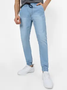 Urbano Fashion Men Blue Mid-Rise Clean Look Stretchable Jogger Jeans