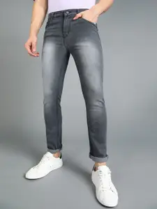 Urbano Fashion Men Grey Slim Fit Mid-Rise Clean Look Stretchable Jeans