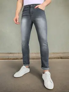 Urbano Fashion Men Grey Slim Fit Mid-Rise Clean Look Stretchable Jeans