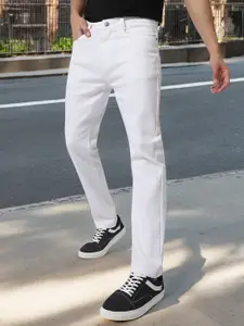 Urbano Fashion Men White Slim Fit Mid-Rise Clean Look Stretchable Jeans