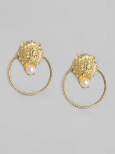 justpeachy Gold-Plated Animal Shaped Drop Earrings