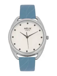 Helix Women Silver-Toned Analogue Leather Watch TW043HL00