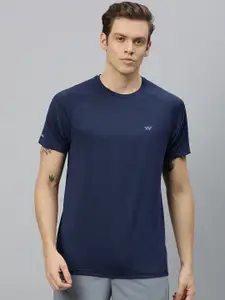 Wildcraft Men Navy Blue Solid Round Neck T-shirt