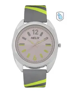 Helix Men Silver-Toned Analogue Watch