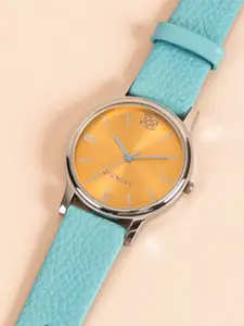 TEAL BY CHUMBAK Women Yellow Analogue Watch 8907605100093