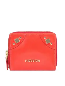 Hidesign Women Red Solid Zip Around Wallet