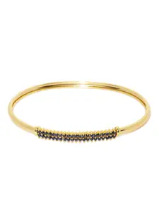 Zaveri Pearls Blue Gold-Plated Bangle Style Kada Bracelet