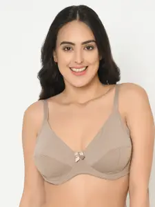 Curvy Love Plus Size Brown Solid Underwired Non Padded Everyday Bra CL-05