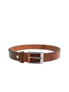 WildHorn Men Tan Brown Textured Leather Belt
