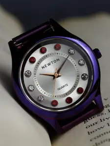 Newton Women Purple & Silver-Toned Analogue Watch W00181