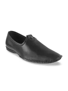 Mochi Men Black Leather Formal Shoes
