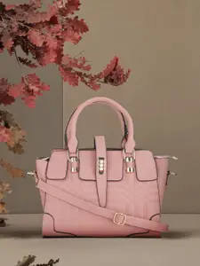LEGAL BRIBE Pink Textured Handbag