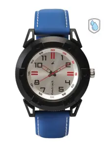 Fastrack Men Silver-Toned & Blue Analogue Watch