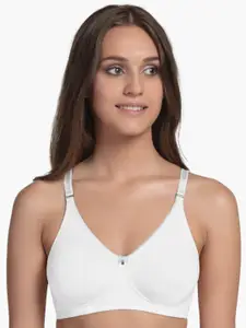 Enamor Women White Non Padded Non Wired Shaper T-Shirt Bra with Moulded Cups A055